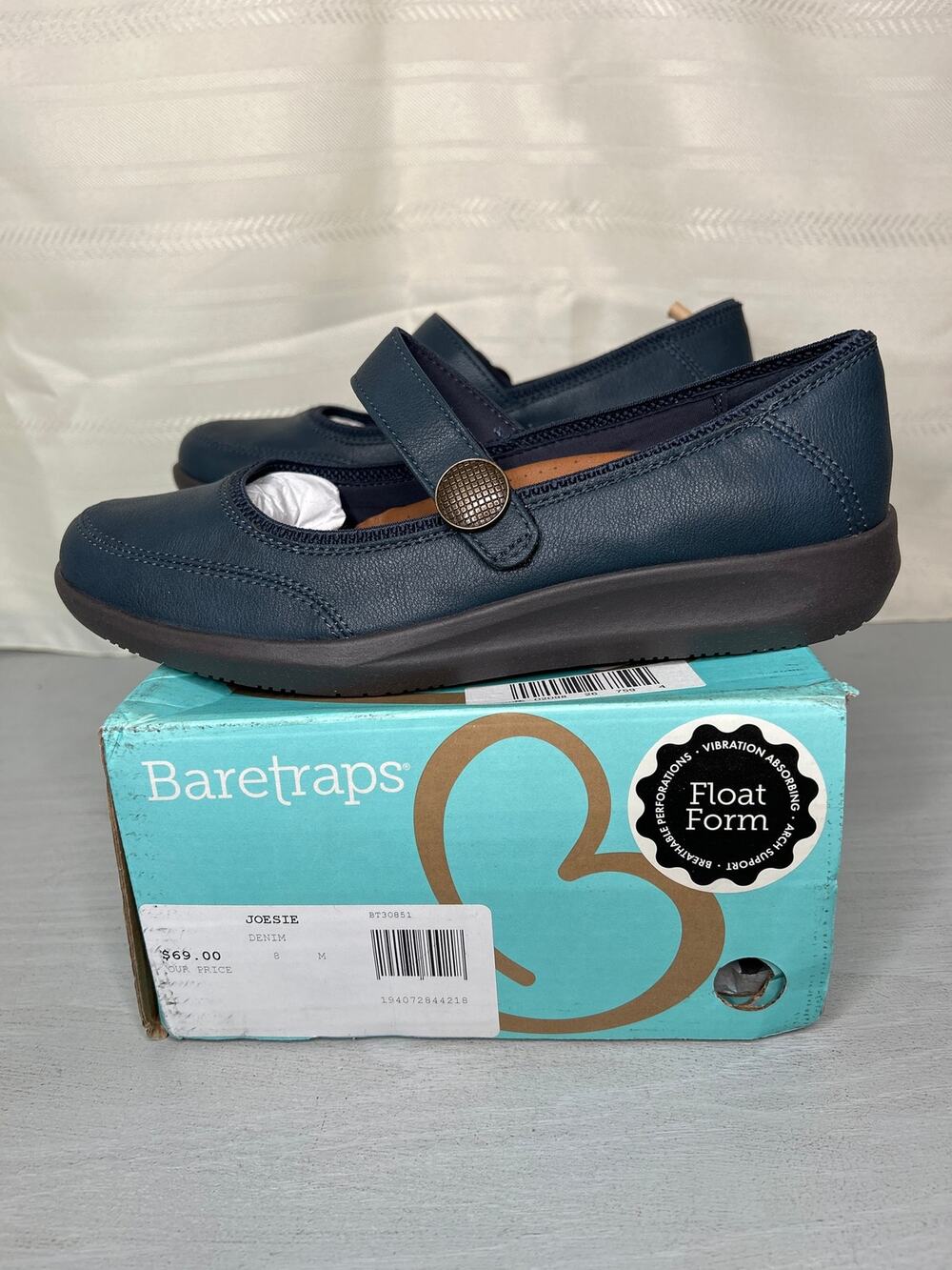 BareTraps Joesie Mary Jane Flats Navy Womens Size 8